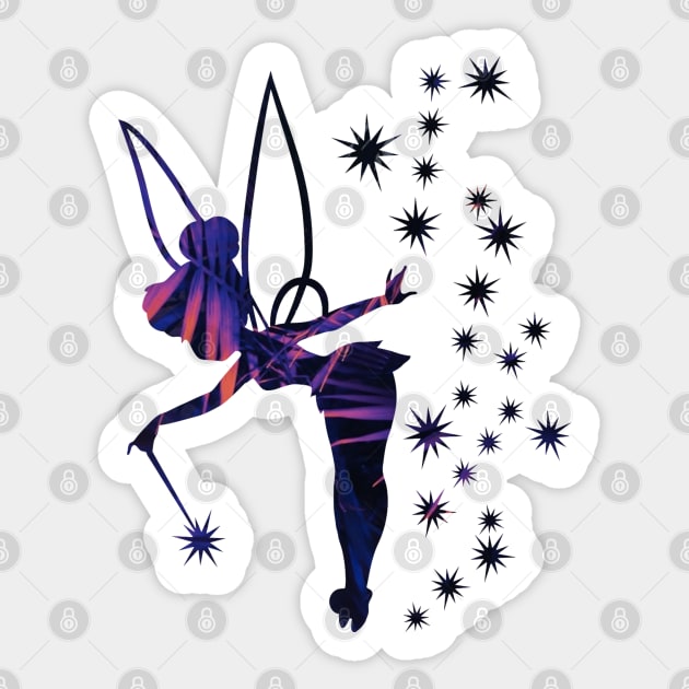 Purple Palm Tinkerbell Sticker by ijsw